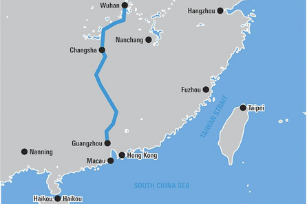High-speed railway line from Wuhan to Guangzhou Passenger Dedicated Line